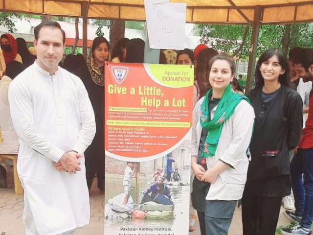 Pakistan kidney institute organized an event in Pakistan air-force hospital Islamabad dated august 29, 2022 to create awareness and to mobilize the public to help their fellow countrymen who are suffering terribly from the worst floods of Pakistan since its inception. Event was attended by business community, Pakistan air-force hospital administration, medical faculty & PKI team.
