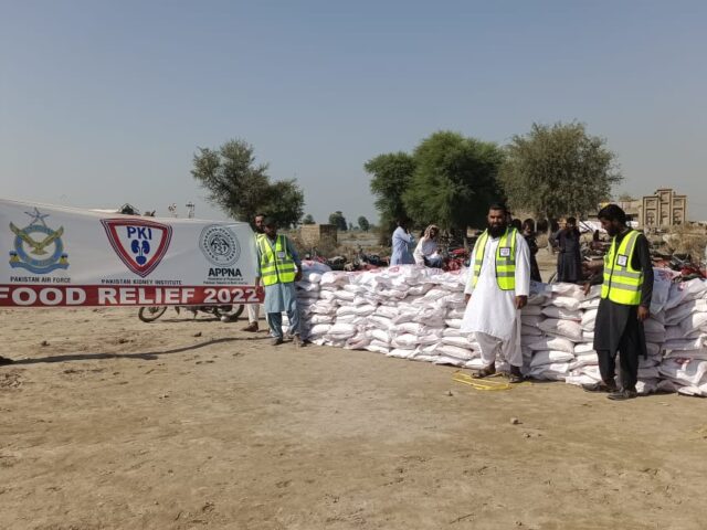 PKI Team Distributed 500 Food Packages in Flood affectees in 2nd phase of the activities of flood relief drive 2022 in Dadu Sindh. PKI ground team in Dadu Including Zulfiqar Ali, Rasheed Ahmed, Noor Ullah, Akbar Ali & Naveed distributed the food packages amongst flood affectees in Dadu. Pakistan Air-Force provided logistic support to PKI, and transported food packages from PAF Nur Khan Air base Rawalpindi to PAF Shahbaz Air base Jacobabad. PKI thanked the Pakistan Air-Force and all volunteers / workers to making this program successful.