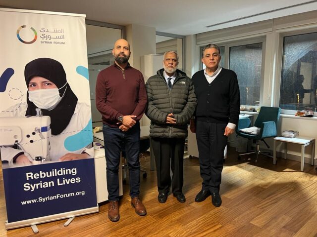Prof Saeed Akhter visited the Istanbul office of Syrian Forum, an NGO actively involved in earthquake relief in Syria