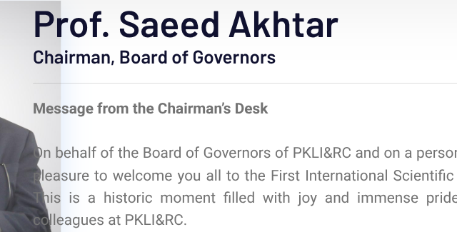 PKLI&RC International Symposium 2026 Begins in Lahore